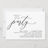 ロマンティック ハッピーエバーラフター パーティー 挙式後のディナー 招待状 (正面)