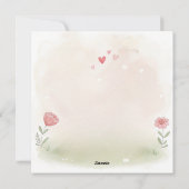 ロマンティック バニー カード - 永遠にあなたのもの (裏面)