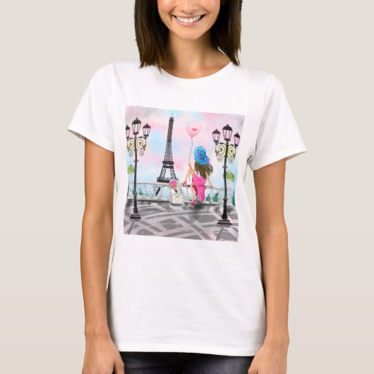 ロマンティック パリ Tシャツ (正面)