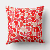 ロマンティック ピンクとレッド ハートパターン バレンタイン クッション (裏面)