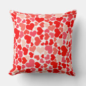 ロマンティック ピンクとレッド ハートパターン バレンタイン クッション (正面)