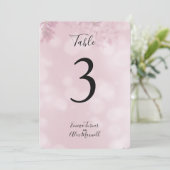 ロマンティック ピンク フローラル | テーブル番号カード 招待状 (スタンド正面)