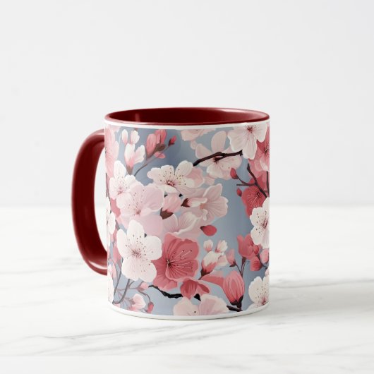 ロマンティック ピンク 桜 マグカップ (正面左)