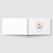 ロマンティック ピンク 水彩 牡丹 ゲストブック (全面)