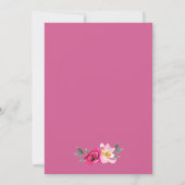 ロマンティック フェアリーテイル フラワー リース 挙式 披露宴 招待状 (裏面)