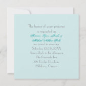 ロマンティック フォレスト クリスマスツリー 冬のウェディング 招待状 (裏面)