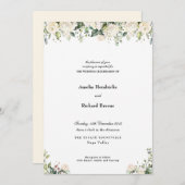 ロマンティック フラワーズ ウェディング 招待状 (正面/裏面)