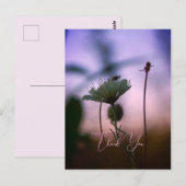 ロマンティック フラワーズ ボーホ - ボタニカル ファンタジー サンクス ポストカード (正面/裏面)