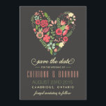 ロマンティック フラワーハート セーブ・ザ・デート アナウンスメント 招待状<br><div class="desc">フラワーハート セーブ・ザ・デート アナウンスメント
春のさまざまな花をあしらった、エレガントで遊び心のあるセーブ・ザ・デートのアナウンスメント。ウェディングスイートの一部です。 同じアイテムや他の色もご用意しております。</div>