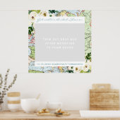 ロマンティック フラワーマップ トラベル テーマ フォトブース プロップ ポスター (キッチン)