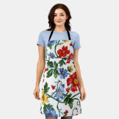 ロマンティック フラワー エプロン (着用した状態)