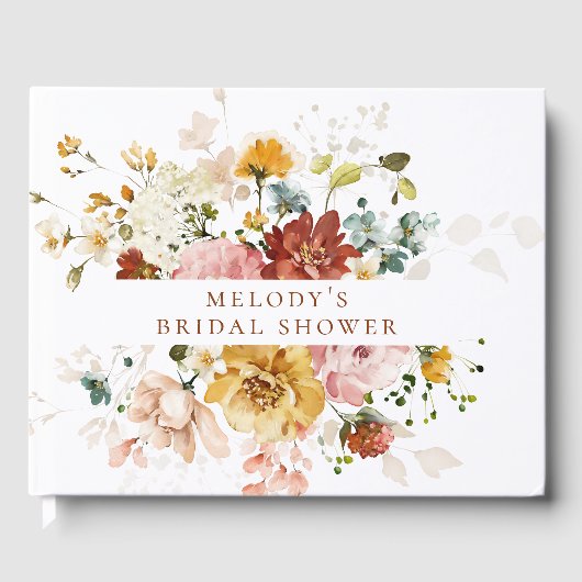 ロマンティック フラワー ゲストブック (正面)