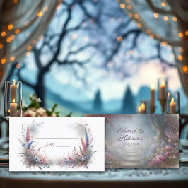 ロマンティック フラワー ボヘミアン 魔法の森の結婚式 プレイスカード