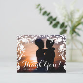 ロマンティック フラワー ボーダー | サンキュー ポストカード (スタンド正面)