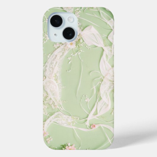 ロマンティック フラワー レース スマホケース Case-Mate iPhoneケース (裏面)