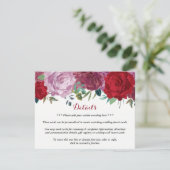 ロマンティック フローラル ウェディングコレクション エンクロージャーカード (スタンド正面)