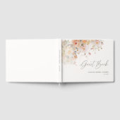 ロマンティック ブラッシュ ピーチ フラワーブライダルシャワー ゲストブック (全面)