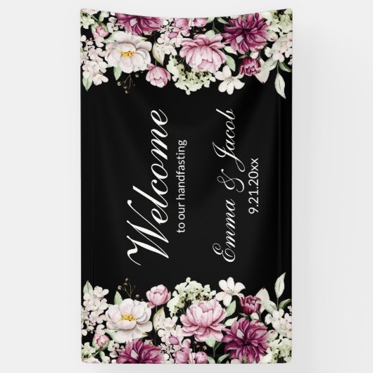 ロマンティック ブルーム フラワープロテア 横断幕 (縦)