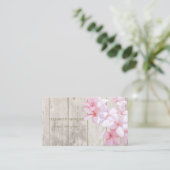 ロマンティック プロフェッショナル ,花,木のテクスチャー 名刺 (スタンド正面)