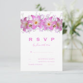 ロマンティック ベラドンナ ユリの結婚式RSVP 出欠カード (スタンド正面)