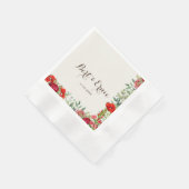 ロマンティック ボタニカル ウェディング コイン コクテル 縁ありカクテルナプキン (角)