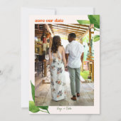 ロマンティック ボタニカル ラブ セーブ ザ デート 招待状 (裏面)