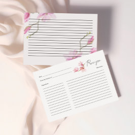 ロマンティック マグノリア ブライダルシャワー レシピ カード