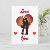 ロマンティック ミニマリスト バレンタインデー カード (スタンド正面)