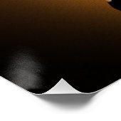 ロマンティック ムーンライト バルコニー – ヴィンテージ ノワール ラブ ポスター (コーナー)