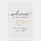 ロマンティック モダン ウェディング ウェルカム アクリルサイン (正面)