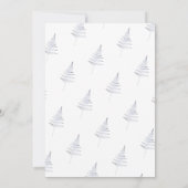 ロマンティック モダン ライト ムーディー ウィンター フローラル ウェディング 招待状 (裏面)