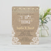 ロマンティック ラスティックレース バルーン 結婚式 BBQ 招待状 (スタンド正面)