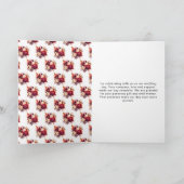 ロマンティック レッド ローズ フラワーズ ウェディング サンキューカード (内部)