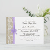 ロマンティック·レース·アンド·ボウ結婚ズ 招待状 (スタンド正面)