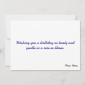 ロマンティック ローズゴールド スクリプト カード (裏面)