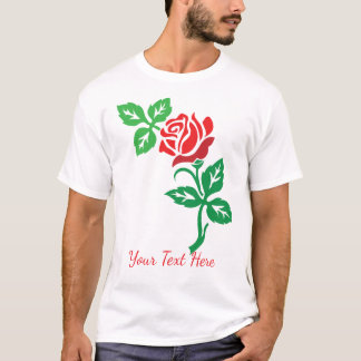 ロマンティック ローズフラワー - 永遠のフラワーアート Tシャツ