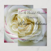 ロマンティック ローズ ブルームズ ブライダル シャワー 招待状 (正面/裏面)