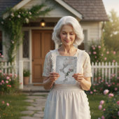 ロマンティック ヴィンテージ シルバー エレガンス ポストカード