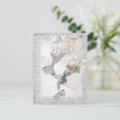 ロマンティック ヴィンテージ シルバー エレガンス ポストカード (スタンド正面)