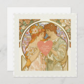 ロマンティック ヴィンテージ バレンタインデー シーズンカード (正面/裏面)