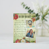 ロマンティック ヴィンテージ フォト コラージュ ラブ メッセージ ポストカード (スタンド正面)