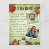 ロマンティック ヴィンテージ フォト コラージュ ラブ メッセージ ポストカード (正面)