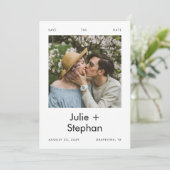 ロマンティック ヴィンテージ フォト シンプル テキスト カジュアル ウェディング セーブザデート (スタンド正面)