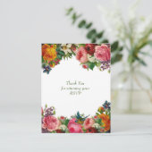 ロマンティック ヴィンテージ ローズ & ブルーバード ウェディング RSVP 招待状 (スタンド正面)