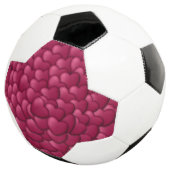 ロマンティック 3D 赤いハート柄-32322 サッカーボール (3/4)