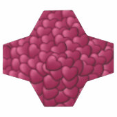 ロマンティック 3D 赤いハート柄-32322 サッカーボール (フラット)