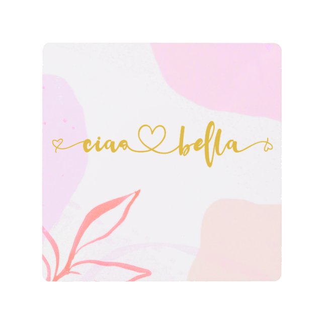 ロマンテイタリアンィックな言葉 メタルプリント (正面)