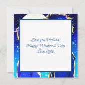 ロマンパーソナライズされたチアニメカップルのバレンタインデー カード (裏面)