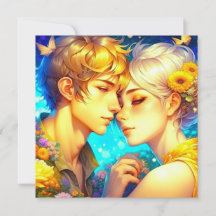 ロマンパーソナライズされたチアニメカップルのバレンタインデー