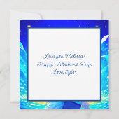 ロマンパーソナライズされたチアニメカップルのバレンタインデー カード (裏面)